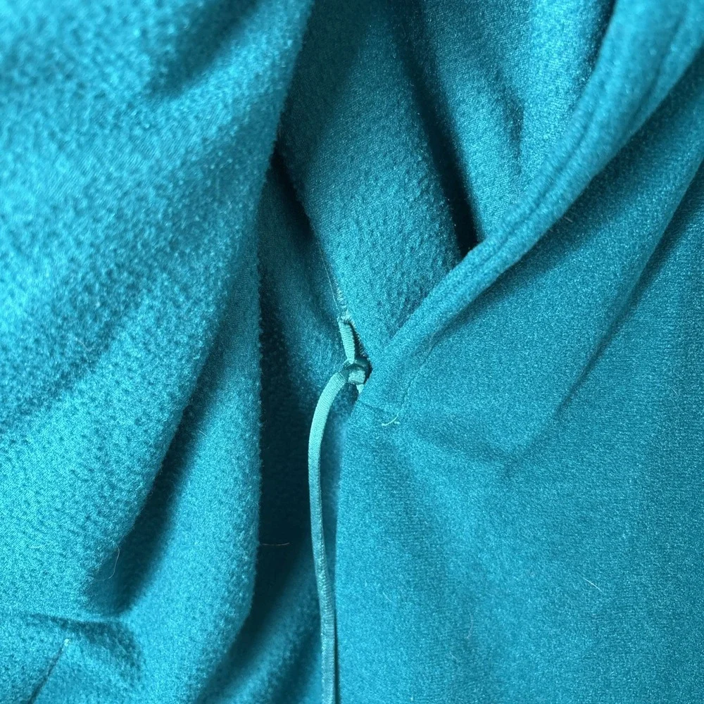 Vanity Fair Vintage Womens M Green‎ Aqua Fleece Long Sleeve Robe Sleepwear USA